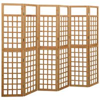 vidaXL 6-Panel Room Divider/Trellis Solid Fir Wood 242.5x180 cm