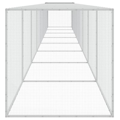 vidaXL Chicken Cage with Roof Anthracite 803x98x90 cm Galvanised Steel