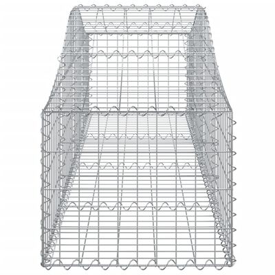 vidaXL Arched Gabion Baskets 5 pcs 200x50x40/60 cm Galvanised Iron