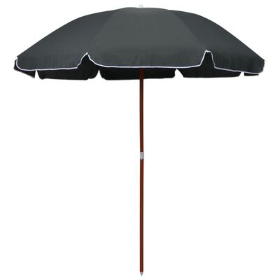 vidaXL Garden Parasol with Steel Pole 240 cm Anthracite