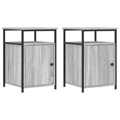 vidaXL Bedside Cabinets 2 pcs Grey Sonoma 40x42x60 cm Engineered Wood