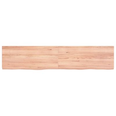 vidaXL Bathroom Countertop Light Brown 140x30x(2-4)cm Treated Solid Wood
