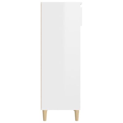 vidaXL Shoe Cabinet High Gloss White 40x36x105 cm Engineered Wood