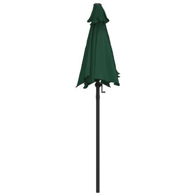 vidaXL Garden Parasol Green 200x224 cm Aluminium