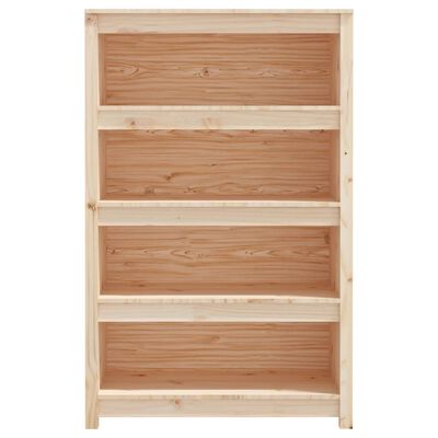 vidaXL Book Cabinet 80x35x126 cm Solid Wood Pine