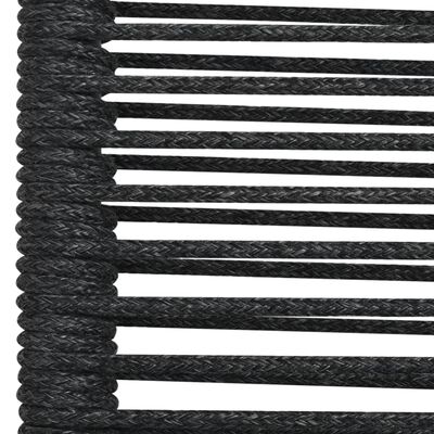 vidaXL 5 Piece Garden Dining Set Black Cotton Rope and Steel