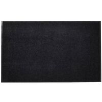 Black PVC Door Mat 90 x 120 cm