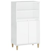 vidaXL Highboard High Gloss White 60x36x110 cm Engineered Wood