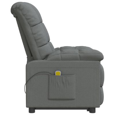 vidaXL Massage Chair Dark Grey Fabric