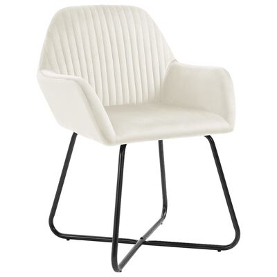 vidaXL Dining Chairs 4 pcs Cream Velvet