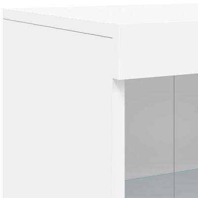 vidaXL Sideboard with LED Lights White 181.5x37x100 cm