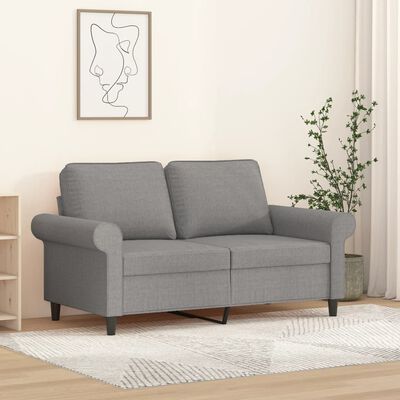 vidaXL 2-Seater Sofa Light Grey 120 cm Fabric