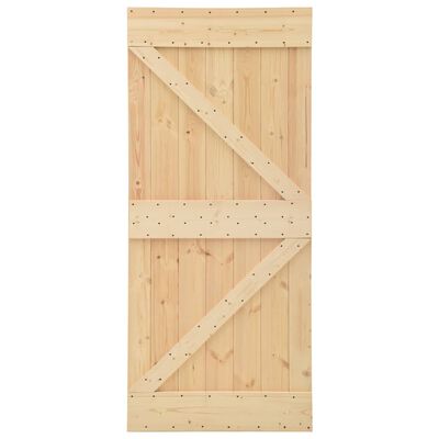 vidaXL Sliding Door with Hardware Set 90x210 cm Solid Pine Wood