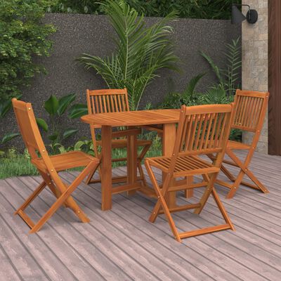 vidaXL 5 Piece Garden Dining Set Solid Acacia Wood