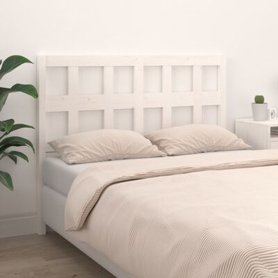 vidaXL Bed Headboard White 185.5x4x100 cm Solid Wood Pine