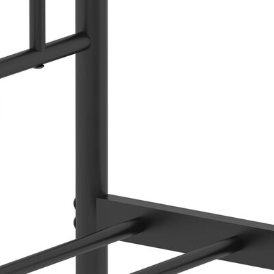 vidaXL Metal Bed Frame without Mattress with Footboard Black 107x203 cm