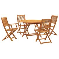 vidaXL 5 Piece Garden Dining Set Solid Wood Acacia