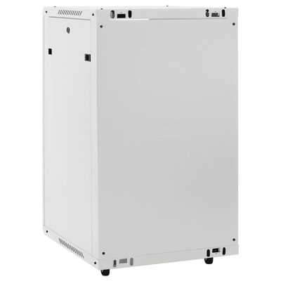 vidaXL 18U Network Cabinet 19" IP20 Grey 60x60x100 cm