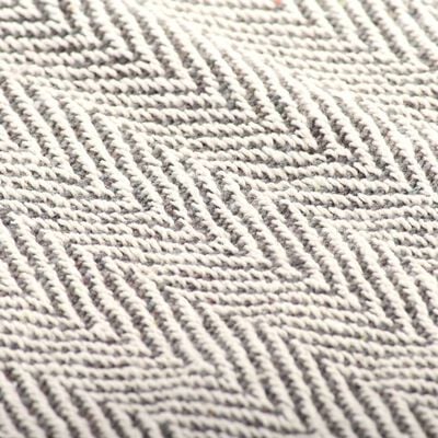 vidaXL Throw Cotton Herringbone 160x210 cm Grey