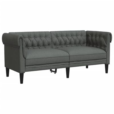 vidaXL 3 Piece Sofa Set Dark Grey Fabric