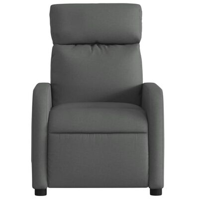 vidaXL Massage Recliner Chair Dark Grey Fabric