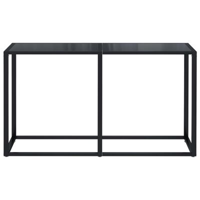 vidaXL Console Table Black 140x35x75.5cm Tempered Glass