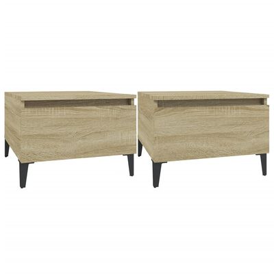 vidaXL Side Tables 2 pcs Sonoma Oak 50x46x35 cm Engineered Wood