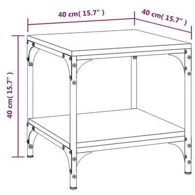 vidaXL Side Tables 2 pcs Sonoma Oak 40x40x40 cm Engineered Wood