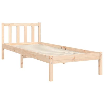 vidaXL Bed Frame without Mattress 90x190 cm Single Solid Wood Pine