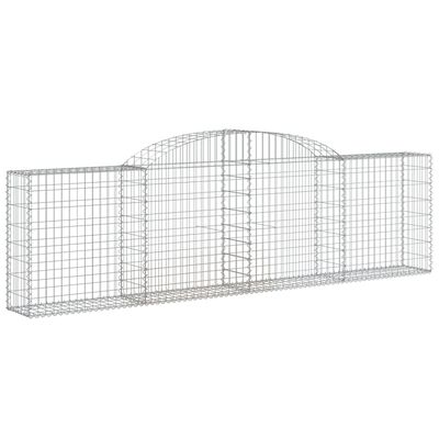 vidaXL Arched Gabion Baskets 17 pcs 300x30x80/100 cm Galvanised Iron