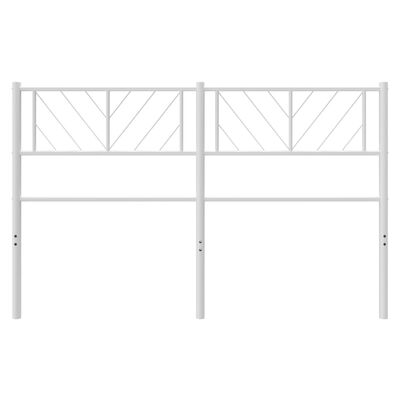 vidaXL Metal Headboard White 150 cm