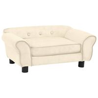 vidaXL Dog Sofa Cream 72x45x30 cm Plush