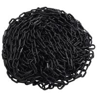 vidaXL Warning Chain Black 30 m Ø4 mm Plastic