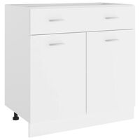 vidaXL Drawer Bottom Cabinet White 80x46x81.5 cm Engineered Wood