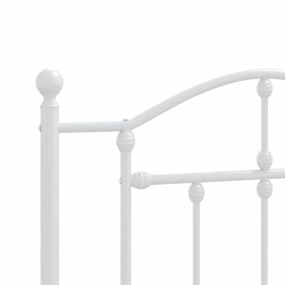 vidaXL Metal Headboard White 107 cm