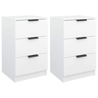 vidaXL Bedside Cabinets 2 pcs White 40x36x65 cm