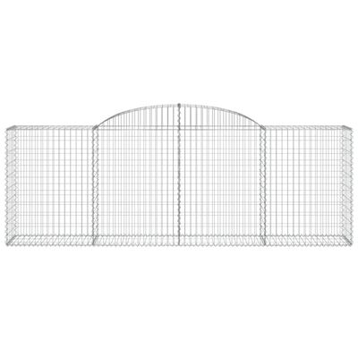 vidaXL Arched Gabion Baskets 9 pcs 300x50x100/120 cm Galvanised Iron