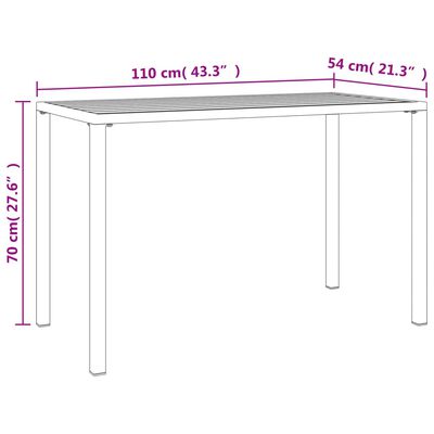 vidaXL 2 Piece Garden Dining Set Anthracite Steel