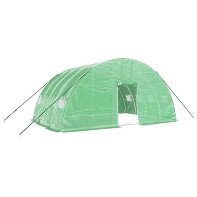 vidaXL Greenhouse with Steel Frame Green 24 m² 6x4x2.85 m