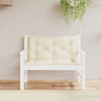 vidaXL Garden Bench Cushions 2 pcs Cream 100x50x7 cm Oxford Fabric