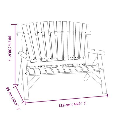 vidaXL 4 Piece Garden Lounge Set Solid Wood Spruce