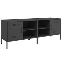 vidaXL TV Cabinets 2 pcs Black 68x39x50.5 cm Steel