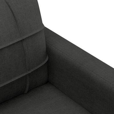 vidaXL 2-Seater Sofa Black 140 cm Fabric