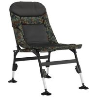 vidaXL Fishing Chair with Adjustable Mud Legs Foldable Camouflage