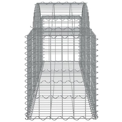 vidaXL Arched Gabion Baskets 10 pcs 200x50x60/80 cm Galvanised Iron