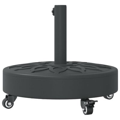 vidaXL Parasol Base with Wheels for Ø38 / 48 mm Poles 27 kg Round