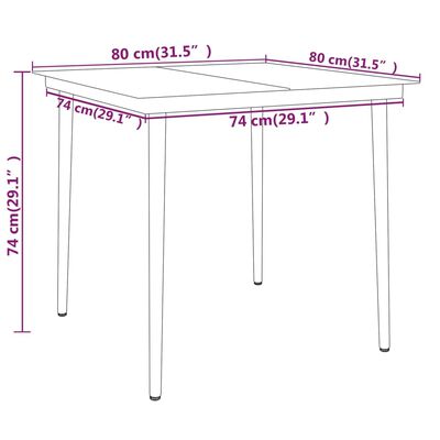 vidaXL 5 Piece Garden Dining Set Grey