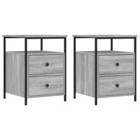 vidaXL Bedside Cabinets 2 pcs Grey Sonoma 44x45x60 cm Engineered Wood