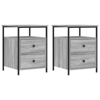 vidaXL Bedside Cabinets 2 pcs Grey Sonoma 44x45x60 cm Engineered Wood