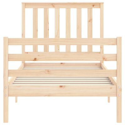 vidaXL Bed Frame without Mattress Single Solid Wood